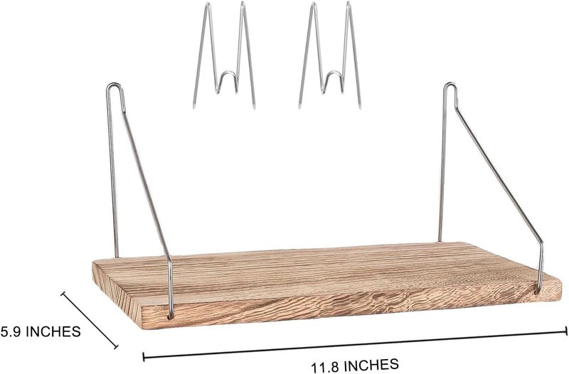 onsogi Fabric Wall Cubicle Shelf with Hooks for Work Decor, 11.8' Wooden Cubicle Organizer Storage Shelf with Hangers Cubicle Accessories for Women Men Desk - Image 3
